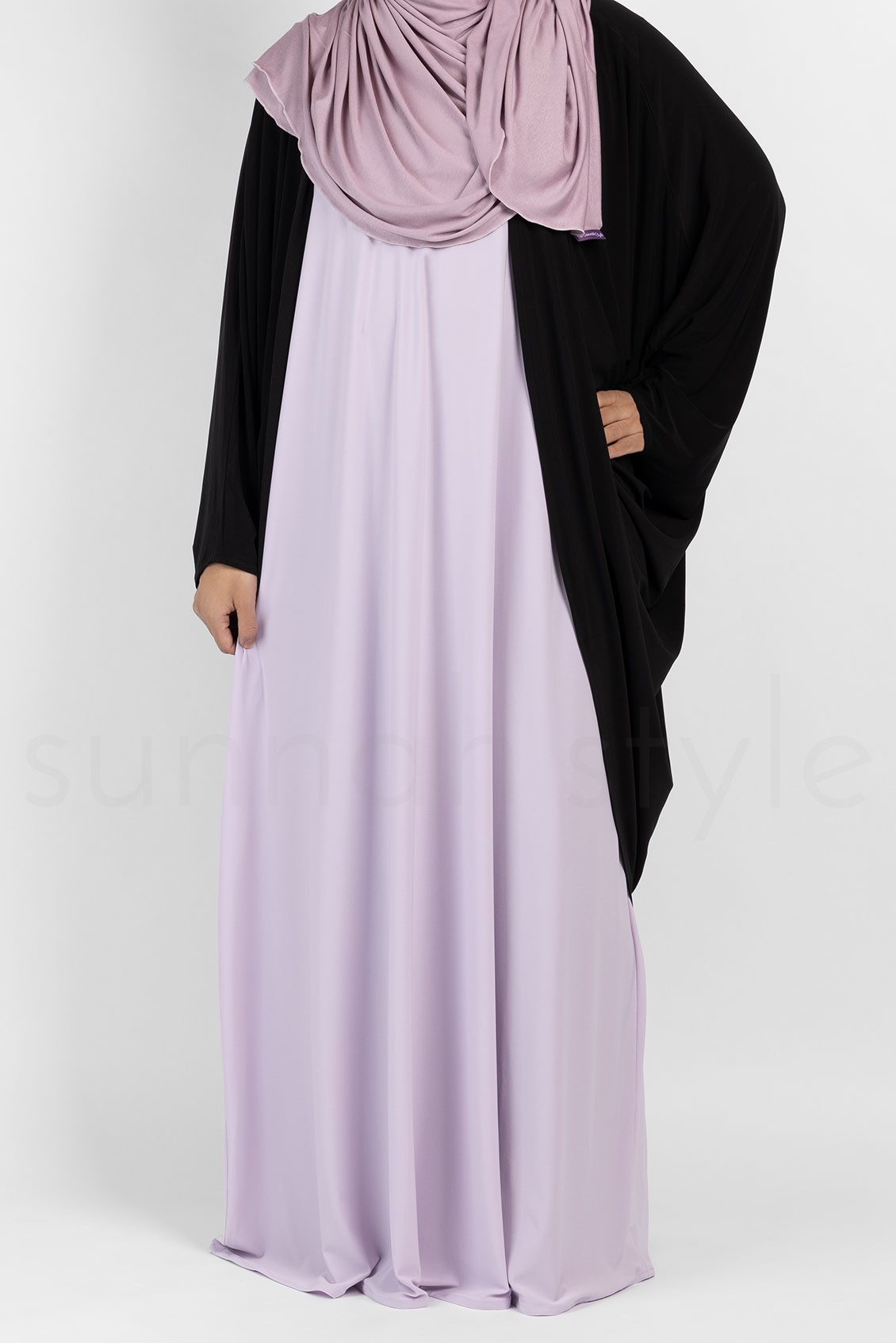 Sunnah Style Sleeveless Jersey Abaya Lavender